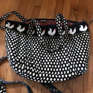 Vera Bradley large zip tote rooster print